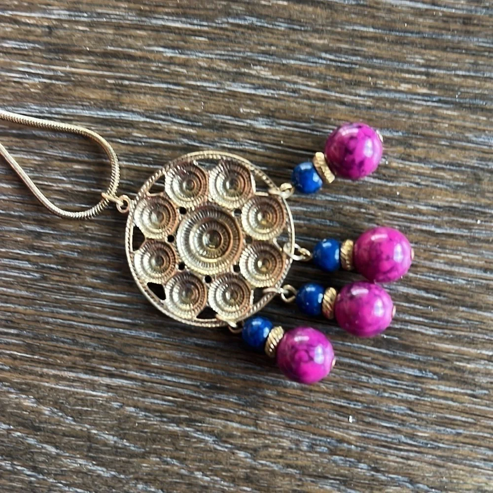 Boho layering necklace 11.5” drop